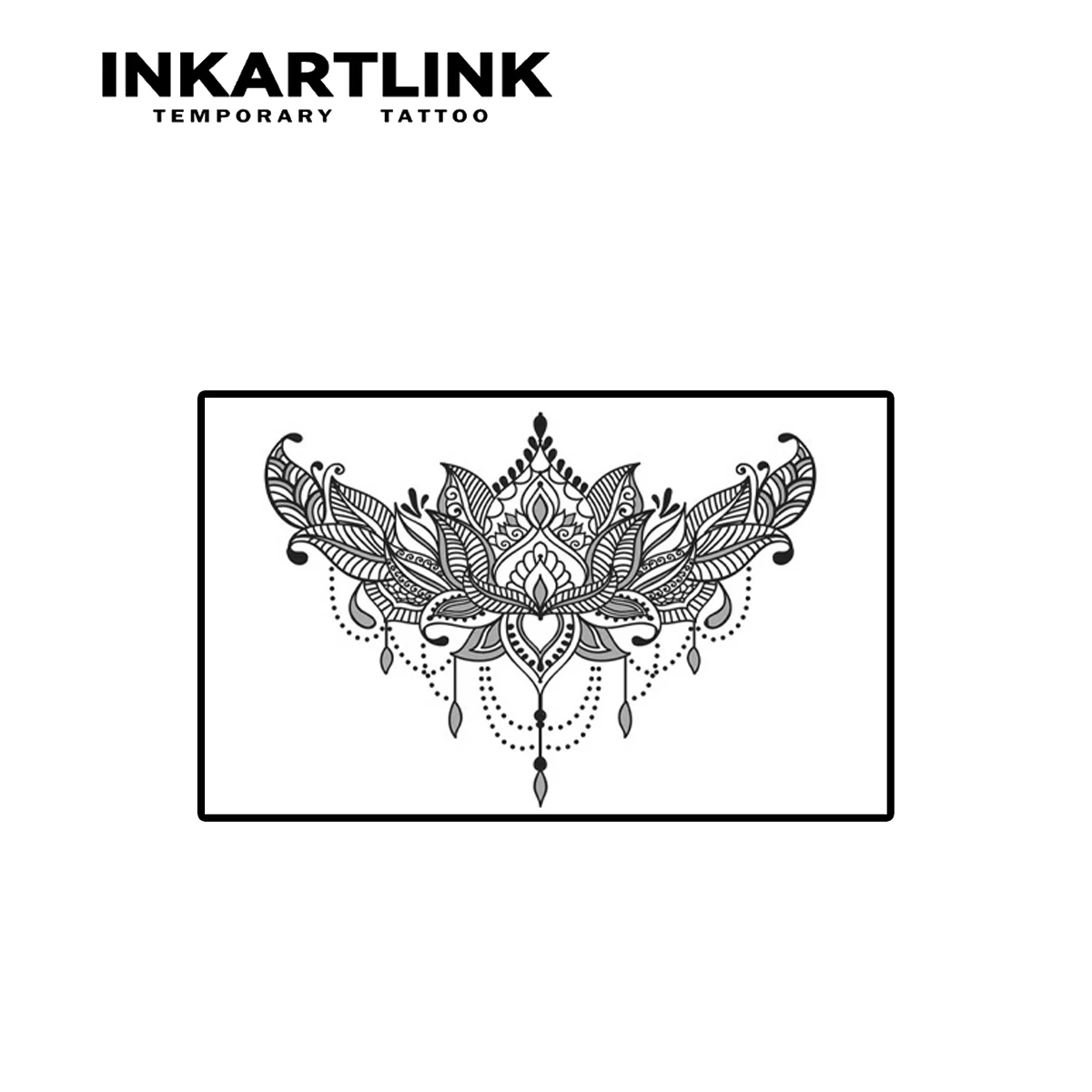 Haina Lotus Temporary Tattoo,Lasts To 15 Days New Technology Magic Waterproof Semi Permanent Sticker. 3
