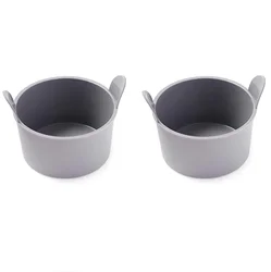 Premium Silicone Egg Poacher Moulds for Air Fryer - Set of 2/4 Bowls (Gray 2pcs)