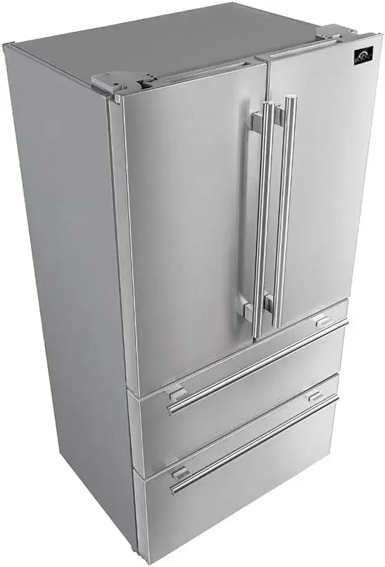 19.2 cu.ft Total Capacity - 36" Inch French Door Counter Stainless Steel Fridge with Child Safety Lock and Touch Control 2