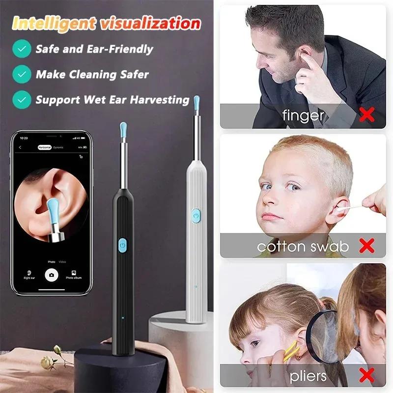 visual ear wax cleaner with camera safe earwax removal endoscope with 5m camera luminous otoscope ear cleaning tools ear care Visual Ear Wax Cleaner with Camera Safe Earwax Removal Endoscope with 5M Camera Luminous Otoscope Ear Cleaning Tools Ear Care 5