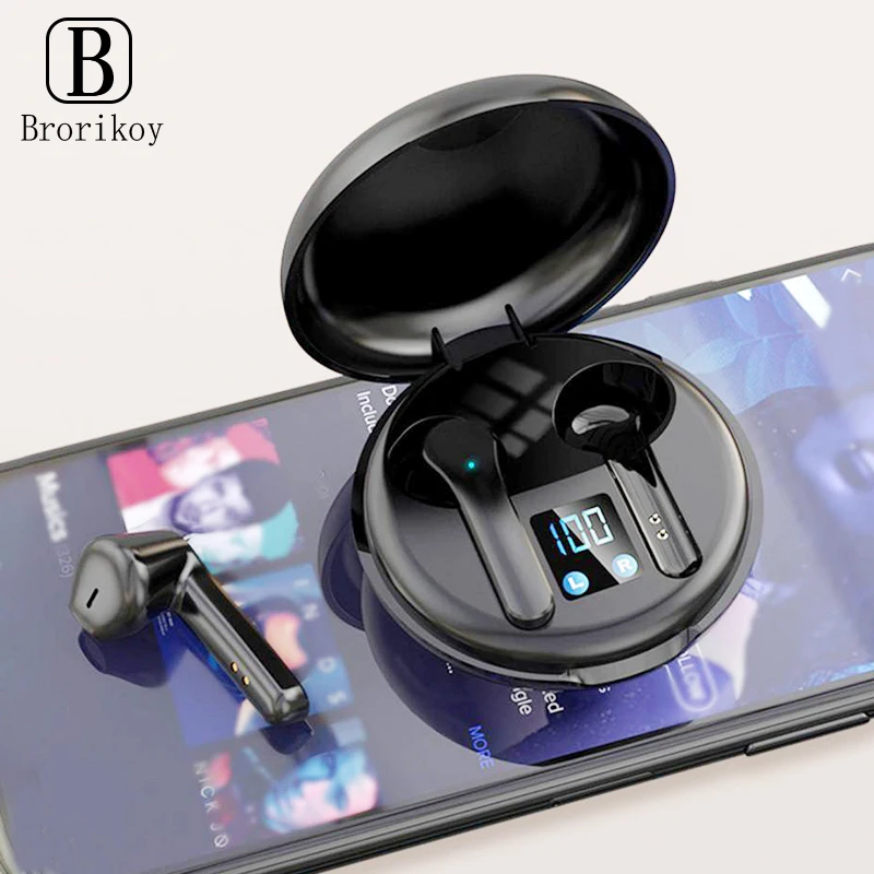 Tws Auricolare Js82 Cuffie Bluetooth Cuffie Wireless Hifi Stereo Cuffie Wireless Impermeabili Display A Led Per Iphone Huawei