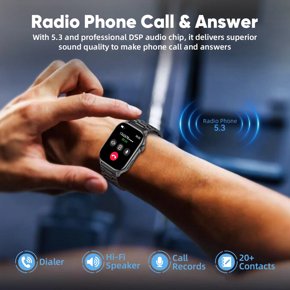 LIGE AMOLED Smart Watch Men 2.01'' Screen Bluetooth Call Health Monitor Waterproof Sport Women Smartwatch New For Android IOS