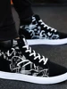 High Top Canvas Shoes for Men Fashion Platform Sneakers  Spring Winter Male Casual Vulcanized Shoes Student Tenis Masculino 2