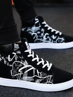 High Top Canvas Shoes for Men Fashion Platform Sneakers  Spring Winter Male Casual Vulcanized Shoes Student Tenis Masculino 2