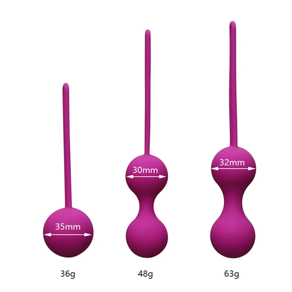 3PCS Set Silicone Smart Ball Vibrator Kegel Ball Ben Wa Vagina Tighten Exercise Machine Sex Toy for Women Vaginal Geisha
