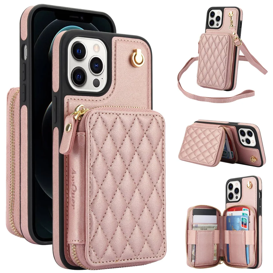 RFID Blocking Crossbody Wallet Case for iPhone