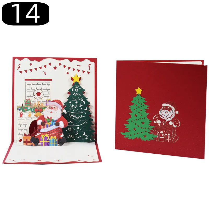 Biglietto d'auguri con albero di Natale / Biglietto d'auguri