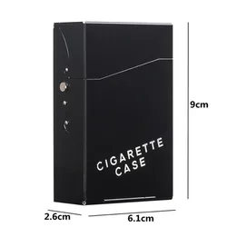 Sleek Waterproof Aluminum Tobacco Case - Portable Pocket Storage Container (Black)