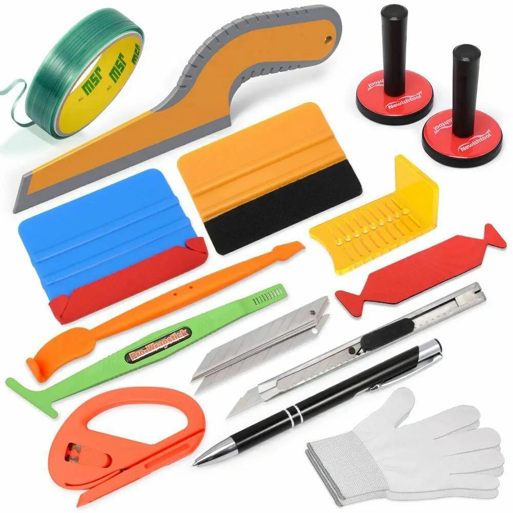 Vinyl Wrap Tool Kit for Car Wrapping & Window Tinting Film Installation,  PPF Wrapping Tools Kit Includes 110V Heat Gun for Vinyl, Toolkit Bag, Micro