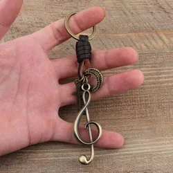 Vintage Metal & Leather Keychain Collection - Unique Shapes & Designs (Music 2)