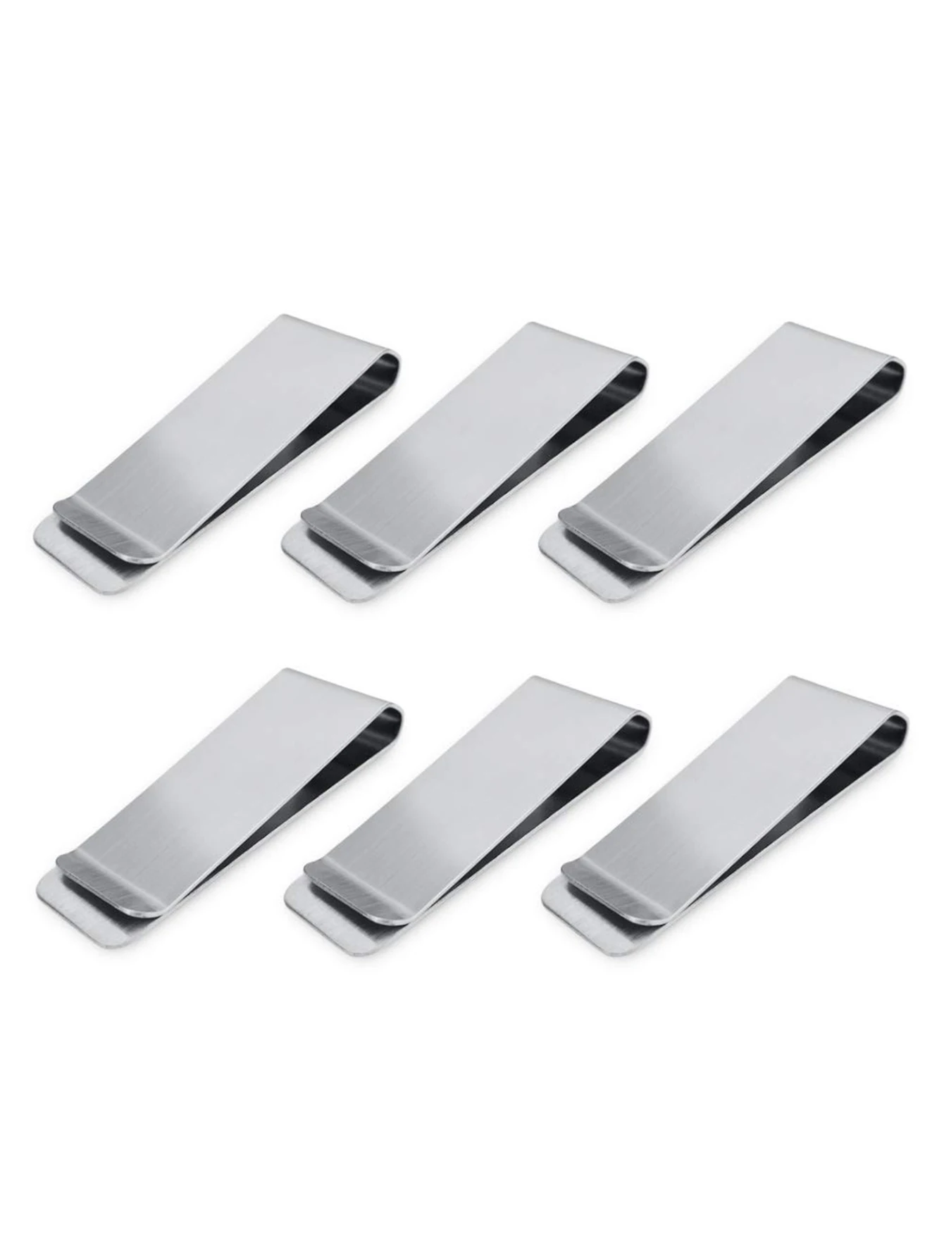 Minimalist Stainless Steel Solid Color Money Clip Wallet