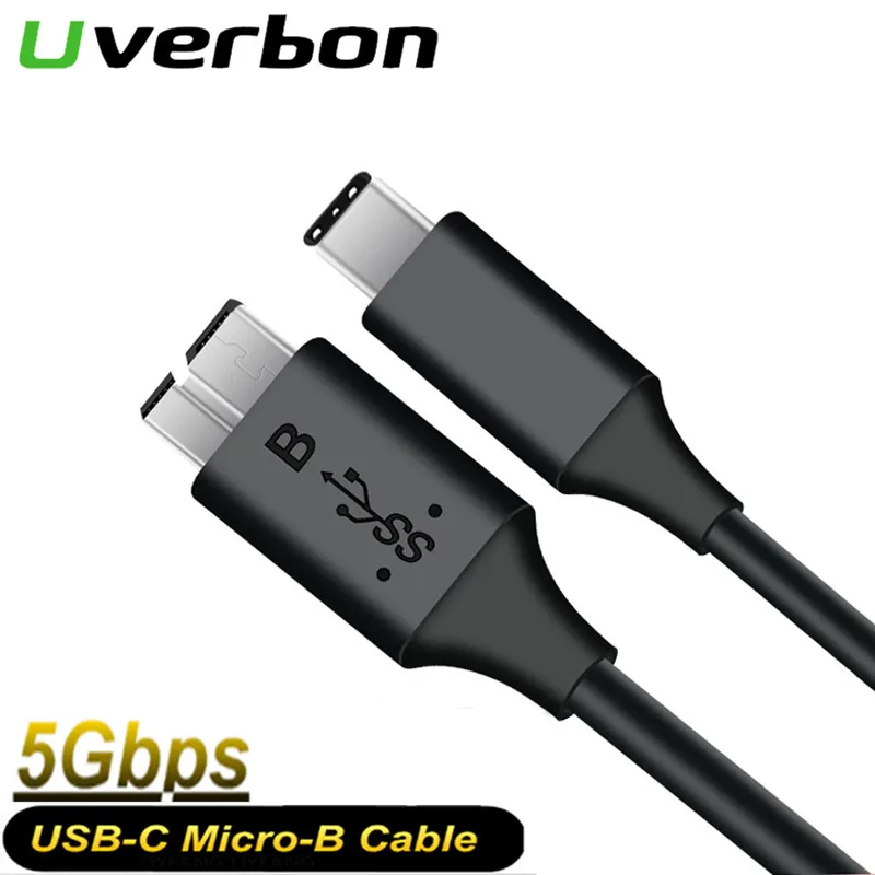 USB C에서 마이크로 B 하드 드라이브 외부 케이블, HDD 마이크로 데이터 케이블, SSD SATA 케이블, 삼성 하드 디스크 마이크로 B USB3.0 케이블