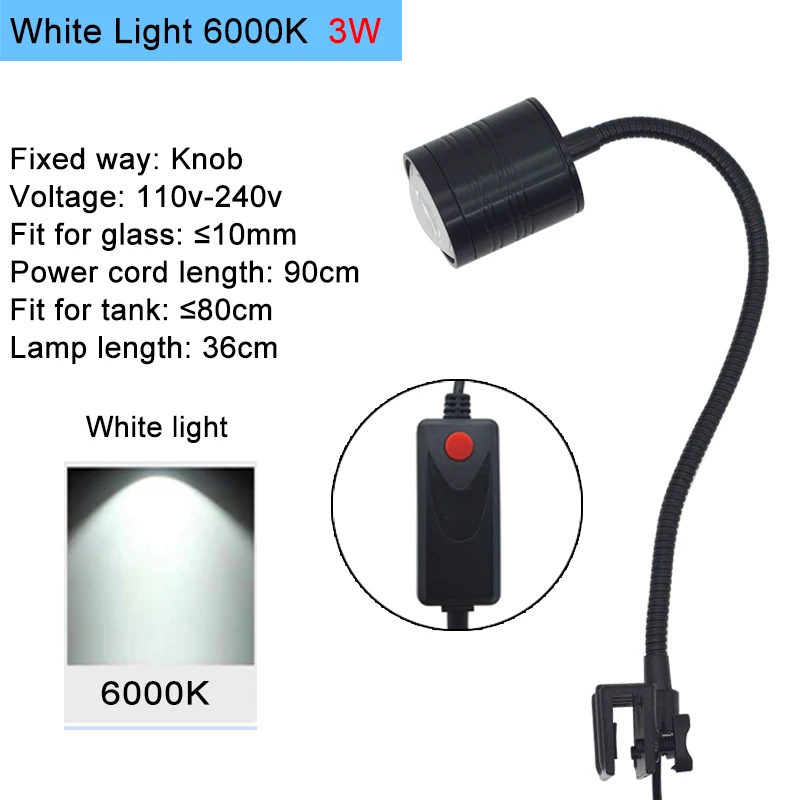 6000K 3w knob