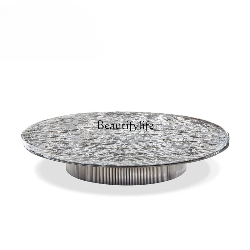 

Nordic Creative Geometric Art Crystal Corrugated Tea Table Acrylic