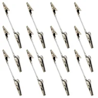 12 Pcs Note Folder Wire Clip Holder Alligator Clips DIY Accessories Metal Clamps for Two-headed Photo Alloy Memo Household 1