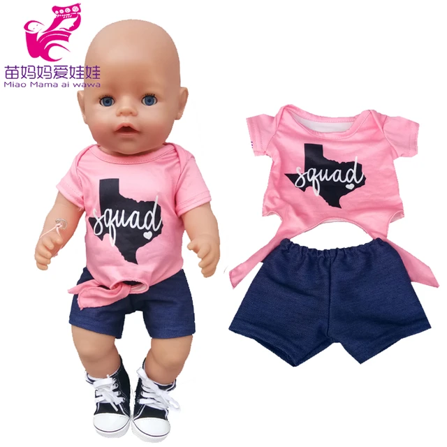 43cm Doll Clothes for 18 Inch Reborn Baby New Born Doll Clothes 2Pcs/Set  Shirts+Pants Unicorn Duck Whale Dogs Clothes Toy Gift - AliExpress