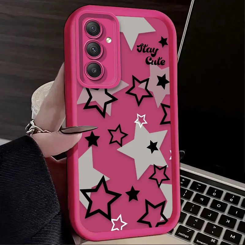 Black and White Star Design Protective Phone Case Cover