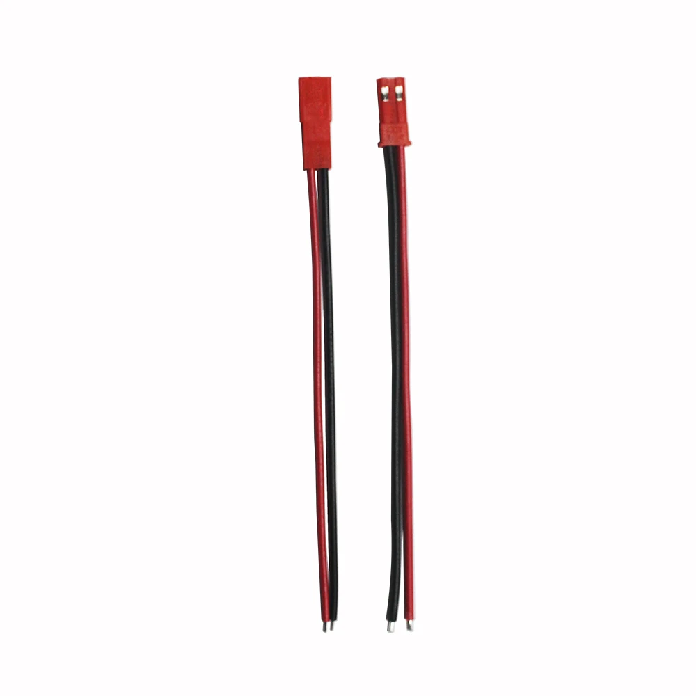 JST Plug Connector 20PCS/LOT 10Pairs 100mm 200mm 2 Pin Male+Female For RC Toys Battery LED Lamp