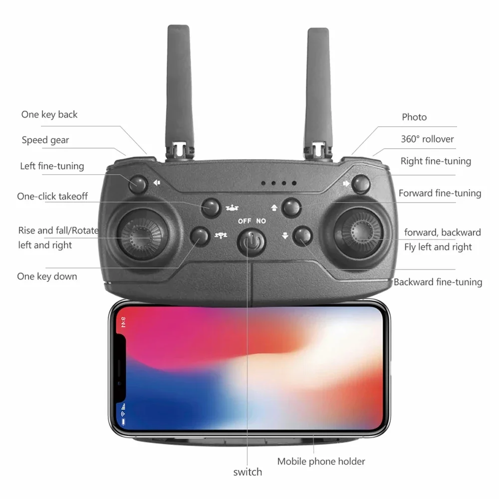 E88 4K Foldable Drone with WiFi FPV 6