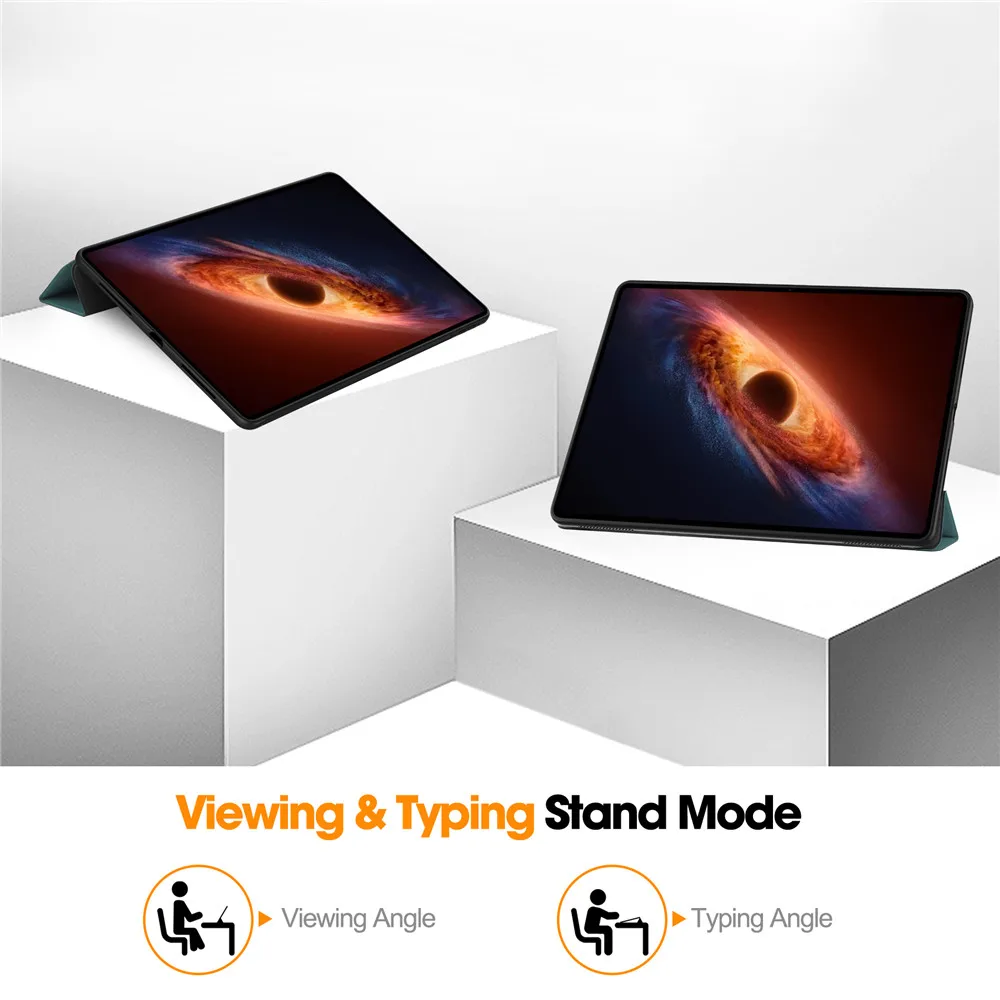 Smart Folding Stand Case with Auto Sleep for Tablets - TPU Protective Cover for 12.3 Devices