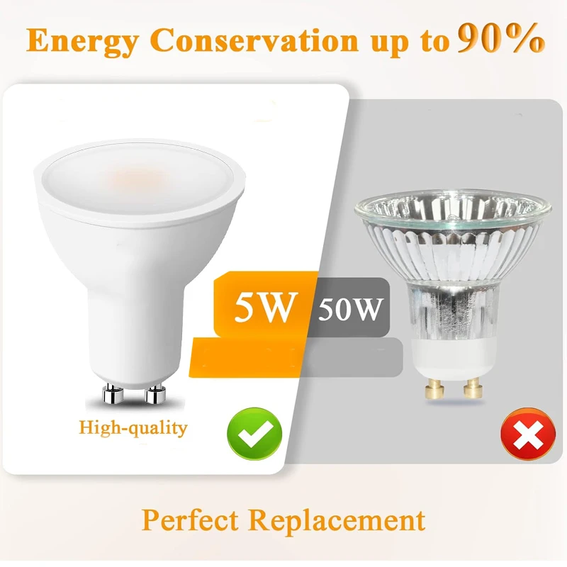 Description Picture 3 of itemGU10 Bulb Led Spot Light 110V 220V Bombillas Led Spotlight Led Track Lights Bulb GU10 Led Lights Bulb 5W Alogen Lamp for Room