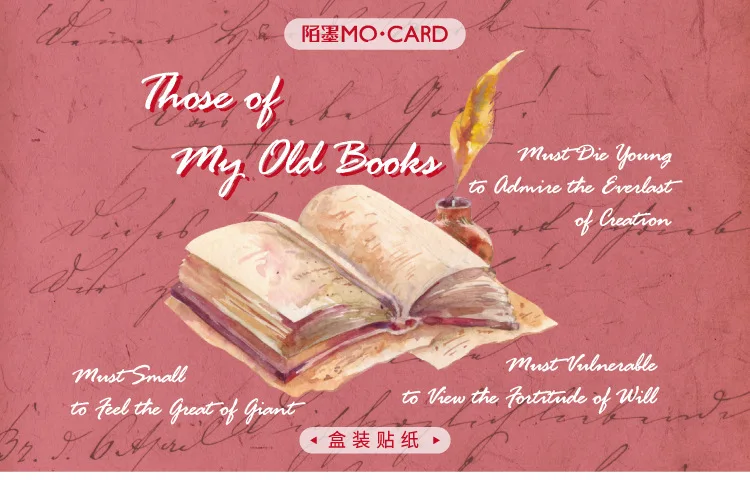 46Pcs Retro Book Collection Stickers Set Decorative Scrapbooking Labels for Diary Journal Planner Album Phone Stationery