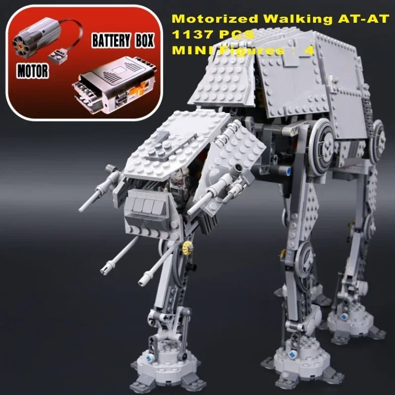 With Motor AT-AT All Terrains Armoured Walker CAR Compatible Building Blocks Bricks Toys Birthday Christmas Gift 19042