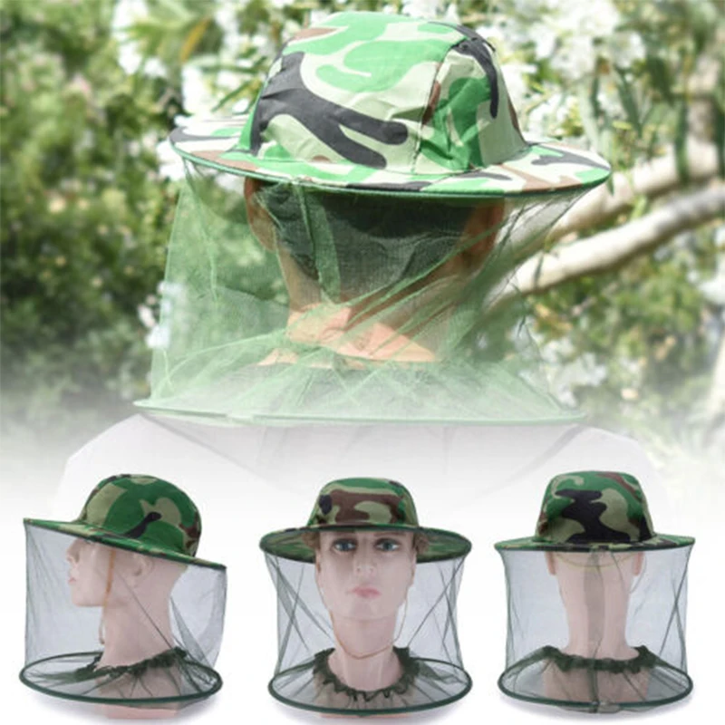 Mesh Face Protector Cap Beekeeping Hat Hunting Fishing Cap Insects Mosquito Prevention