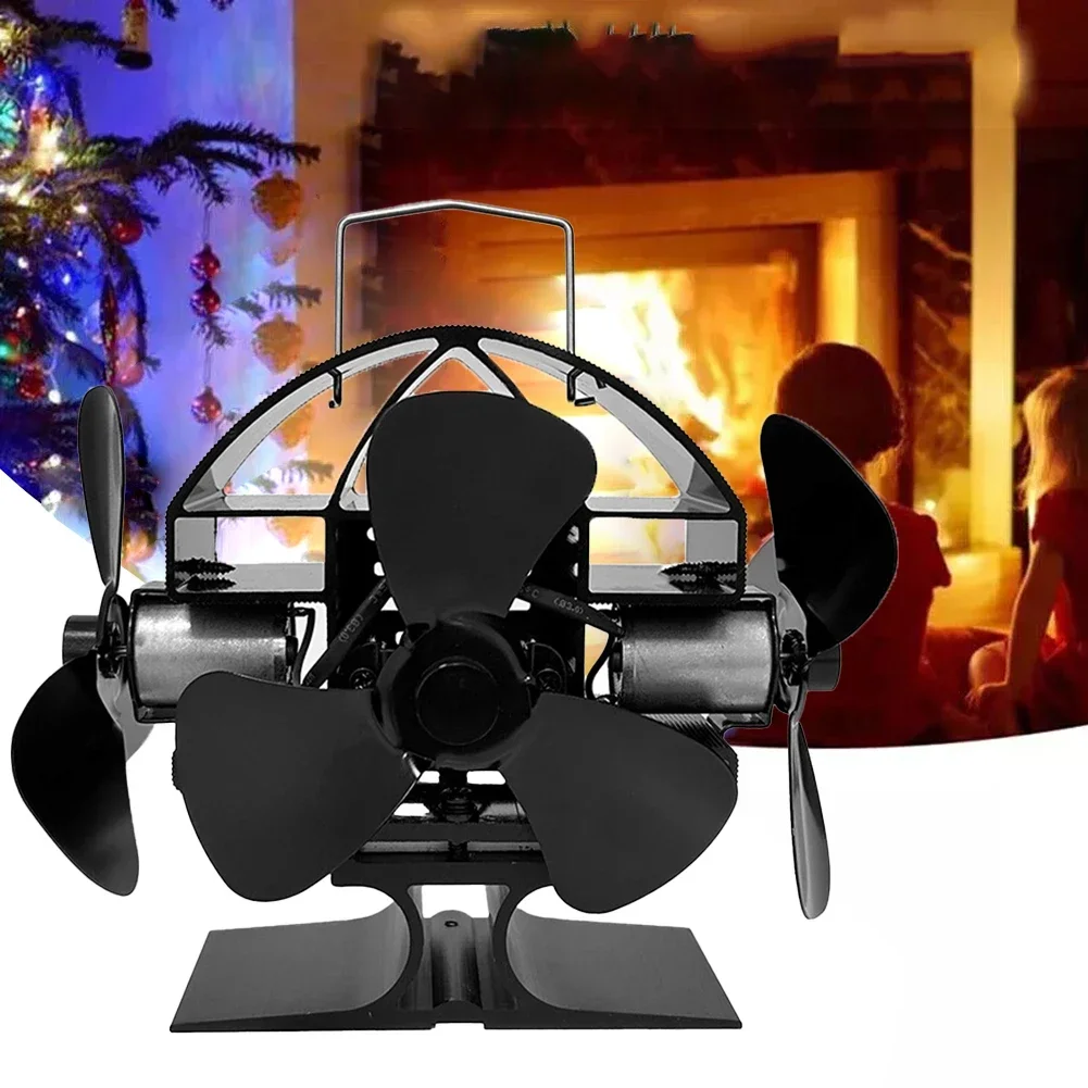 Energy Saving Heat Powered Fireplace Fan Electricity Free Fan Efficient Heat Distribution High Temperature Resistant