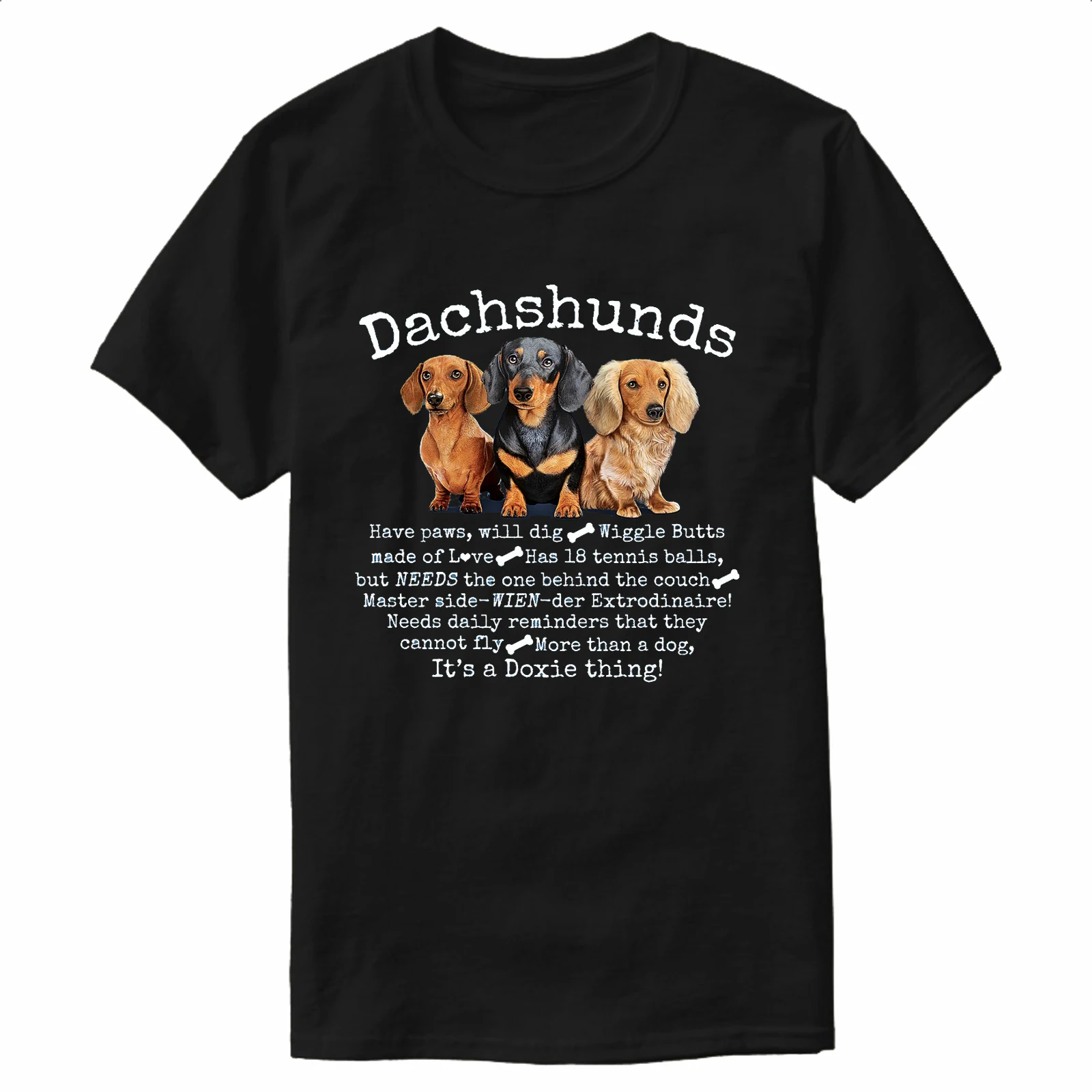 

Adorable Dachshunds Novelty Dog Lovers Dog Owner Gift T-Shirt 100% Cotton O-Neck Summer Short Sleeve Casual Mens T-shirt