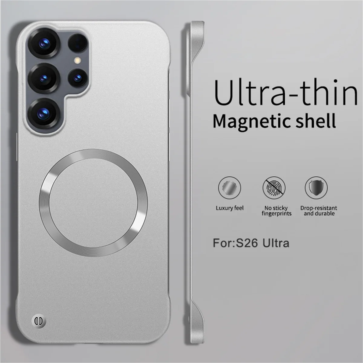 Ultra Thin Frameless Magnetic Phone Case with Matte Finish