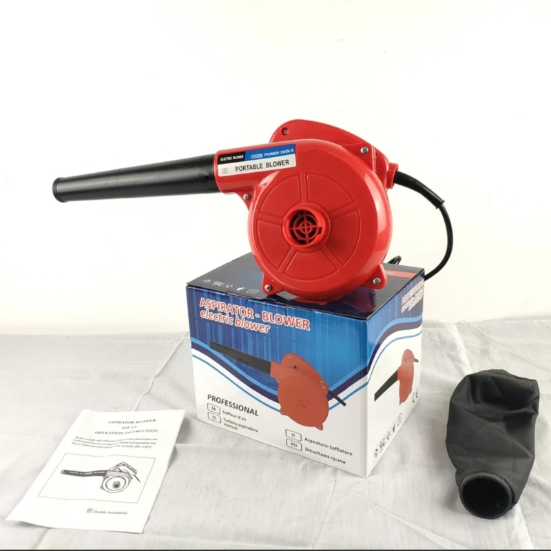 

E5BE 2- in-1 Electric Leaf Blower Handheld Blower Vacuum Dust Blower 0-13000r/min