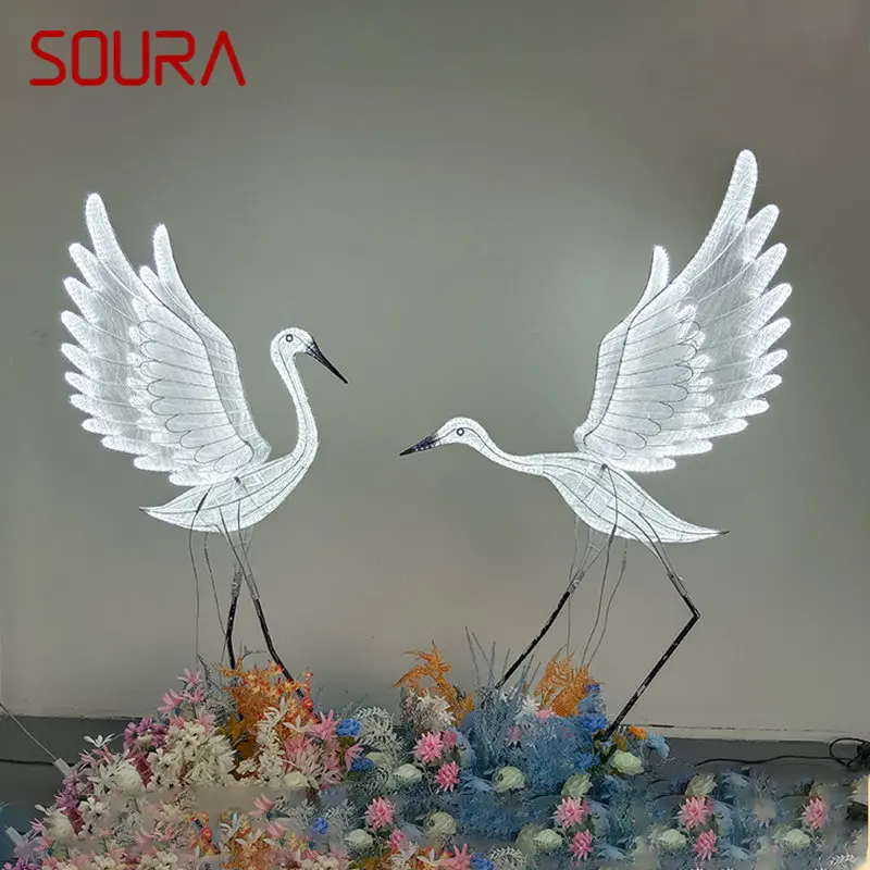 

SOURA Modern LED Light for Party Stage ShiningRoad Lead Egret edding Decoration Lamp