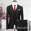 2020 New Arrival Morning suit Wedding Suits For Men Best man's Three Peices Suits (Jacket+Pants+vest) Custom made Black Suits 1