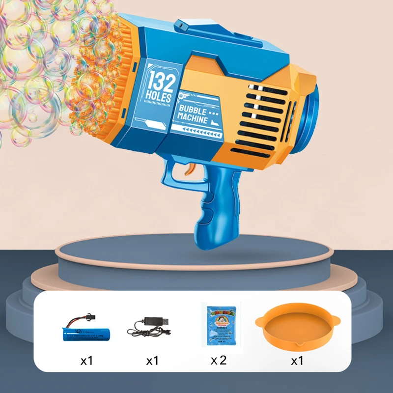 132 Holes Electric Bubble Gun Gatlin Bubble Gun Machine Soap Bubbles Magic Bubble for Bathroom Outdoor Toys for Children Gift 6 132 Holes Electric Bubble Gun Gatlin Bubble Gun Machine Soap Bubbles Magic Bubble for Bathroom Outdoor Toys for Children Gift 6