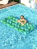 2 Pack Inflatable Pool Float Mat, Giant Pool Floats Adult Size with Headrest, Lake Float Raft Water Lounger 4