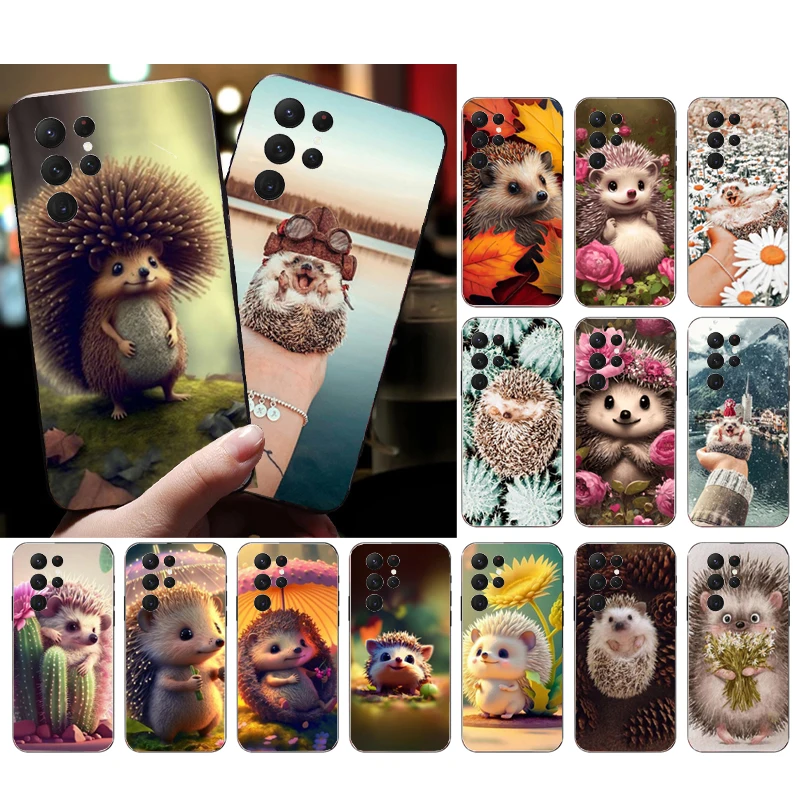 

Animal Hedgehog Hedgehogs Phone Case For Samsung S23 S22 S21 S20 Ultra S20 S22 S21 S10E S20FE S10 S9 Plus Shell Case