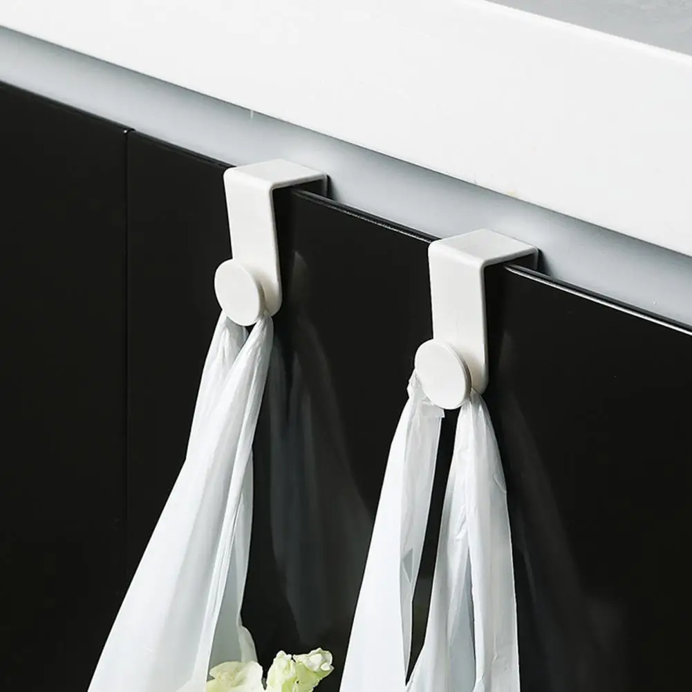 2Pcs Simple No Drilling Multifunctional Clothes Hanger Over The Door Cabinet Door Hook for Indoor Cabinet Hook