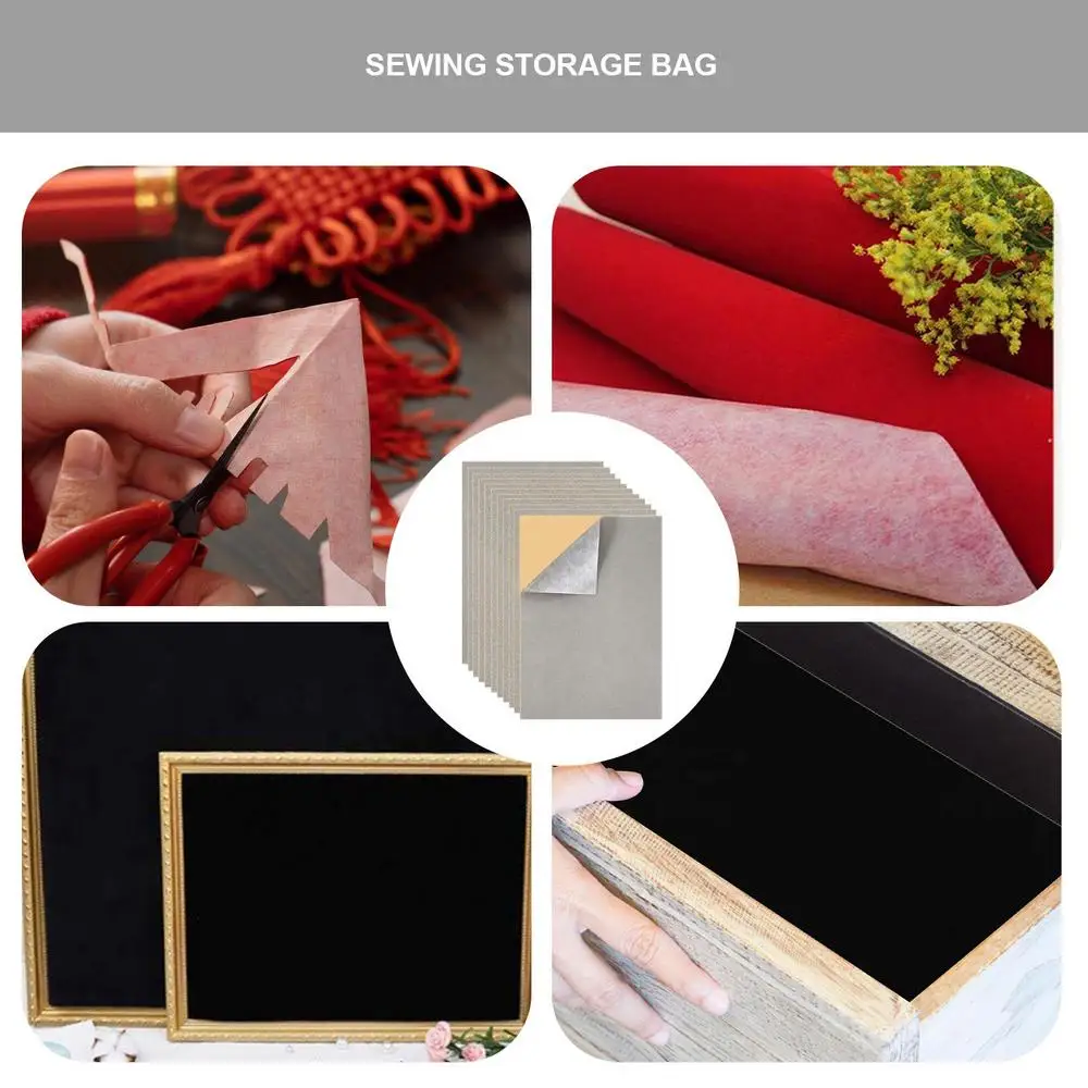 Self Adhesive Felt Sheets 10pcs Solid Color Sticky Felt in A4 Size Peel and Stick Felt Sheets Soft Felt Fabric Sheets Stick