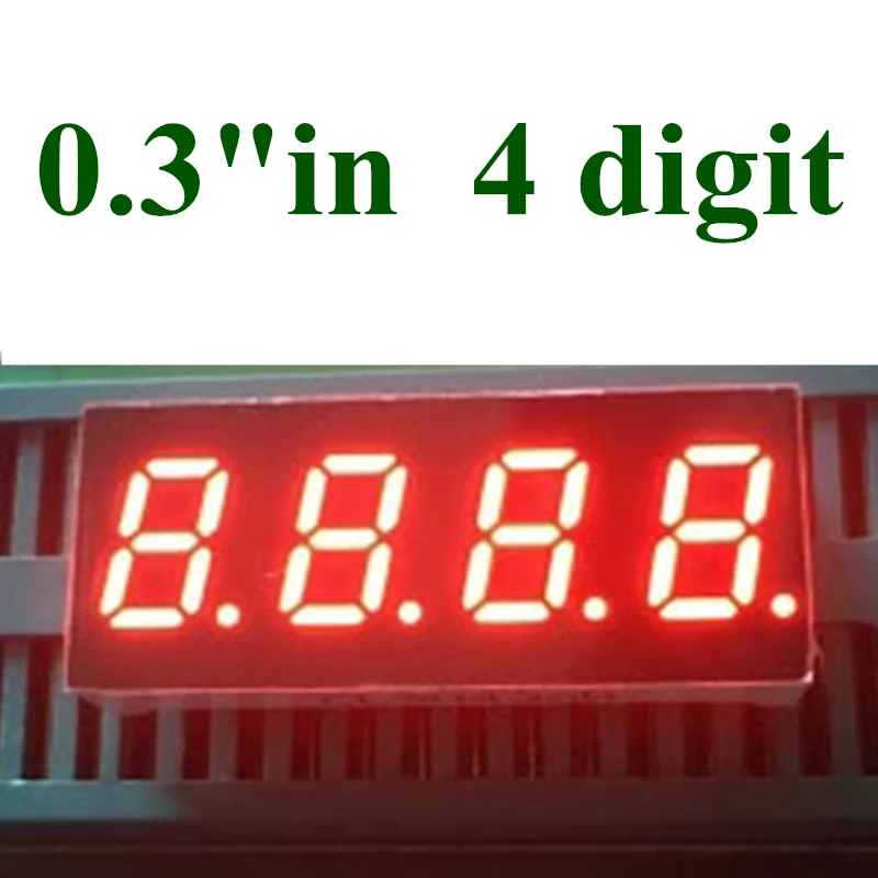 

20 шт., красные 0,3 дюйма, фотоцифровые трубки дюйма, цифровая трубка, 7-сегментный фотографический дисплей, 4 знака, общий катод/анод