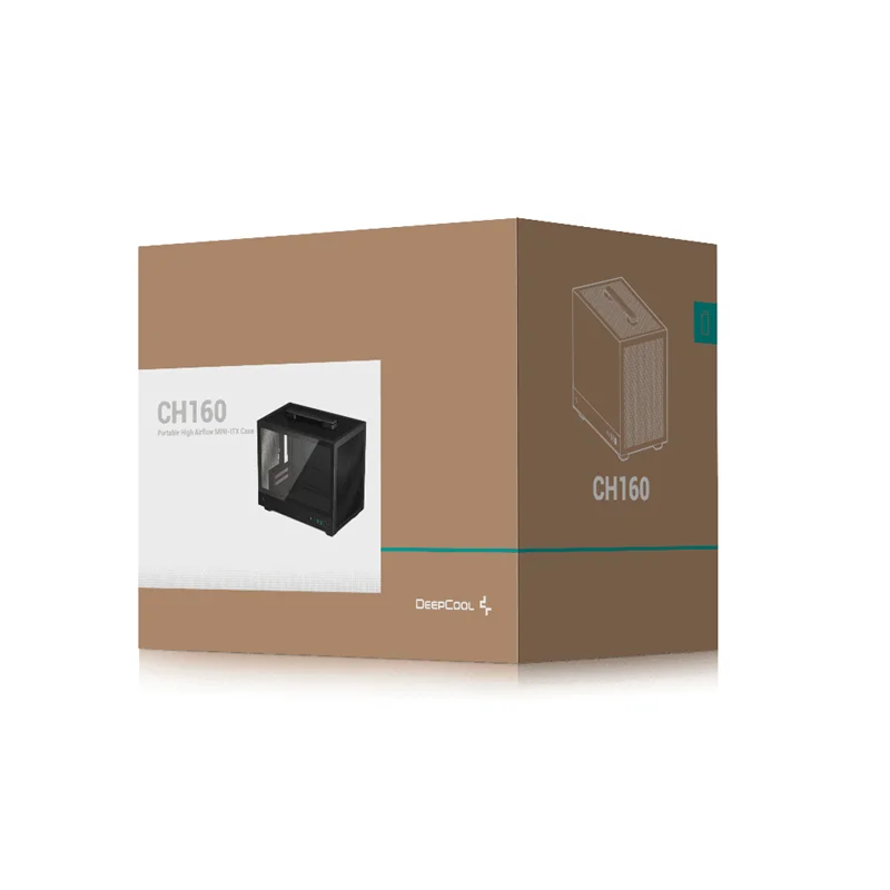 Deepcool CH160 MINI-ITX Handheld PC Case Computer Portable Type-C Tempered Glas Dual USB3.0 For 40 series graphics cards Chassis pc case pc chassis mini itx desktop case