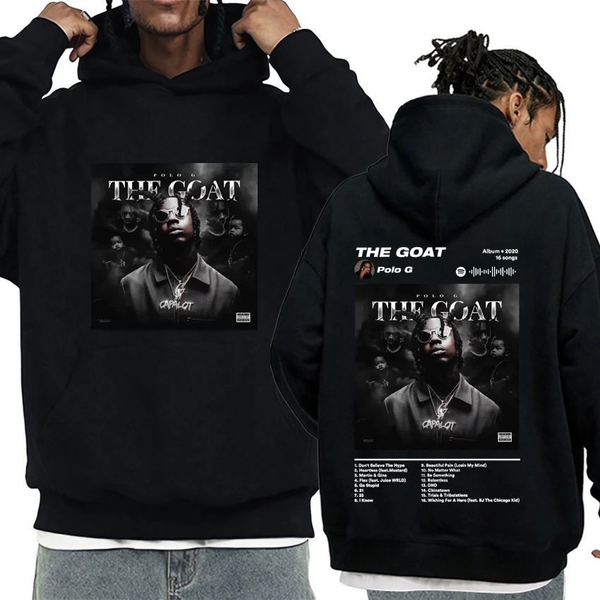 

Hot sale Polo G Album print Graphic Sweatshirt Men Women vintage Hip Hop Oversized Hoodie Unisex Fleece Long sleeve streetwear