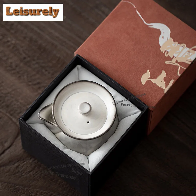 70ML Ink Painting Zhiye Handheld Teapot Handmade Tea Infuser Pot Household Tea Maker Kettle With Strainer Drinkware Collection