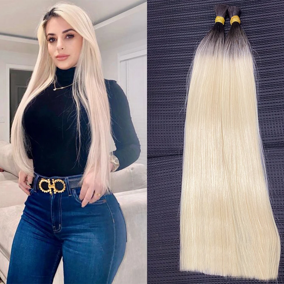 613 Human Hair Bulk No Weft Vietnamese Hair Virgin Remy Straight Hair Bulk 100g 100% 99j Red Real Natural Hair Extension Grey