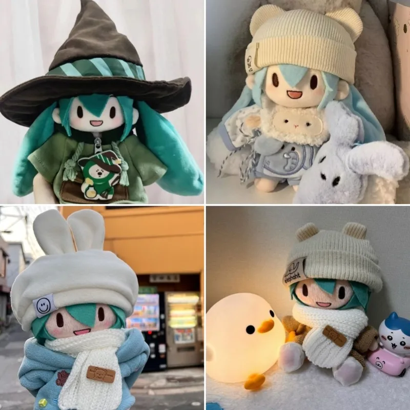 

Плюшевая кукла Мику Hatsune со сменной одеждой, Аниме периферийные принадлежности, милая мультяшная кукла фуфу 15 см 20 см, милый подарок для друзей, Новинка
