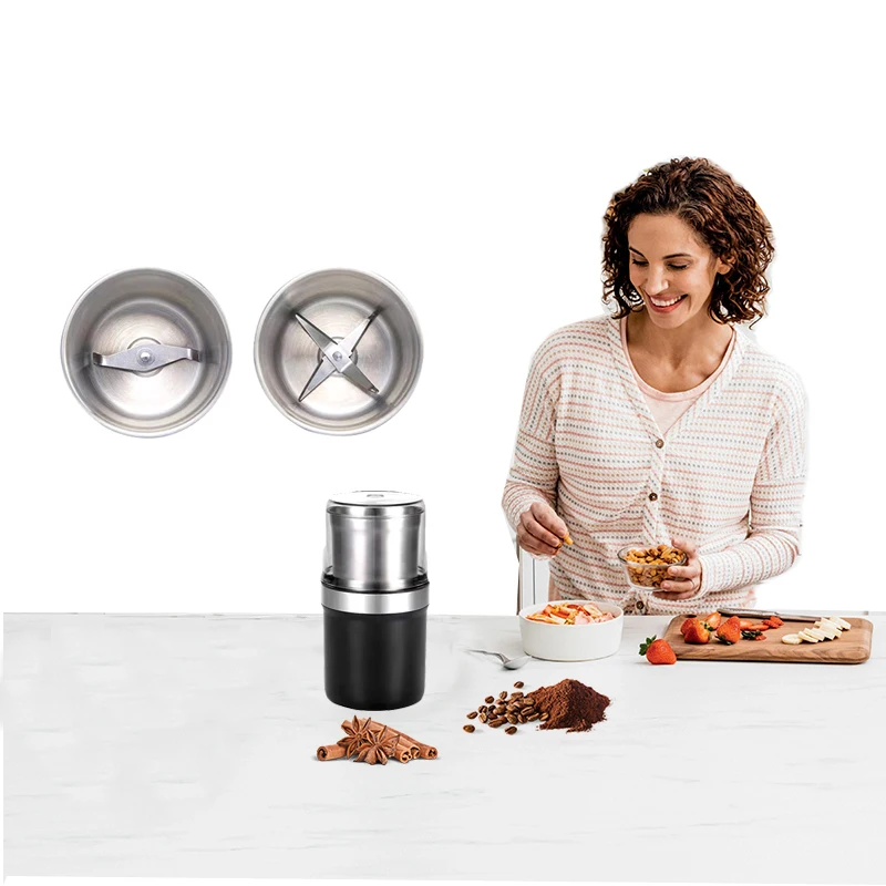 Super Silent Coffee Bean Grinder Electric, Herb Grinder, Spice Grinder,Espresso  Grinder with 1 Removable Stainless Steel Bowl