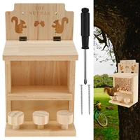 Wooden Squirrel Feeder Large Squirrel Feeders for Outside Squirrel House Sturdy Squirrel Feeder Enduring Squirrel Feeders Decor 1