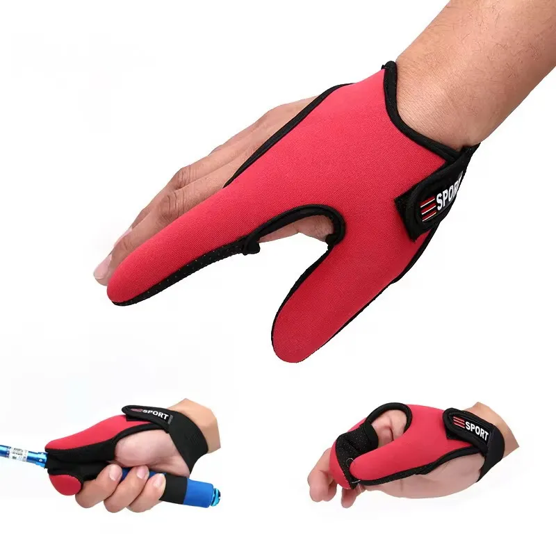 3PCS Fishing Gloves 2 Fingers Protector Breathable Anti-Slip Anti-Cut Fishing Gloves Carp Outdoor Tackle Accessories