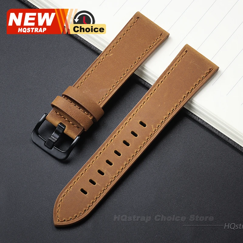 Premium Genuine Leather Watchband Replacement - Universal Strap