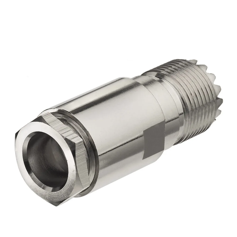 

Superbat UHF Clamp Female SO239 Straight RF Connector for RG8 RG214 RG213 LMR400 Cable